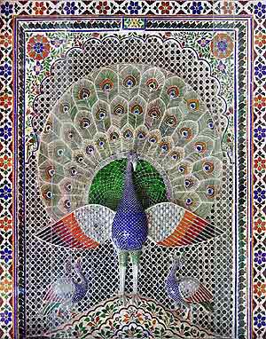 Udaipur Glass peacock